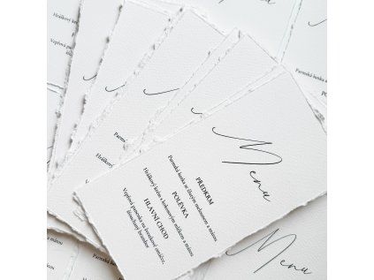 Menu - trhané okraje