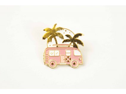 Brož - růžový multivan