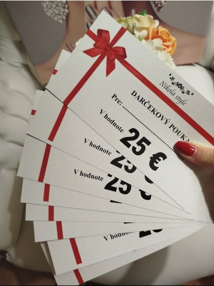 Darčekový poukaz v hodnote 25 eur