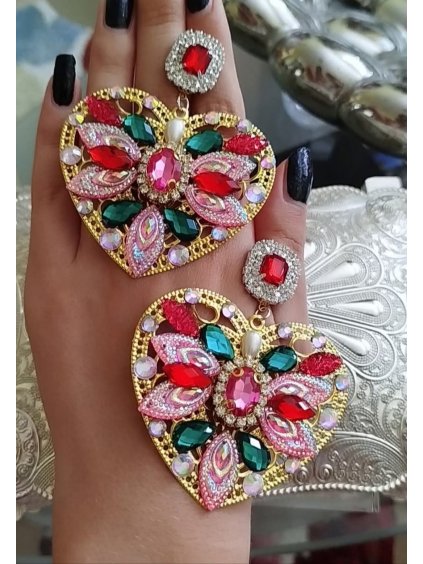 Srdiečkové zlaté náušnice