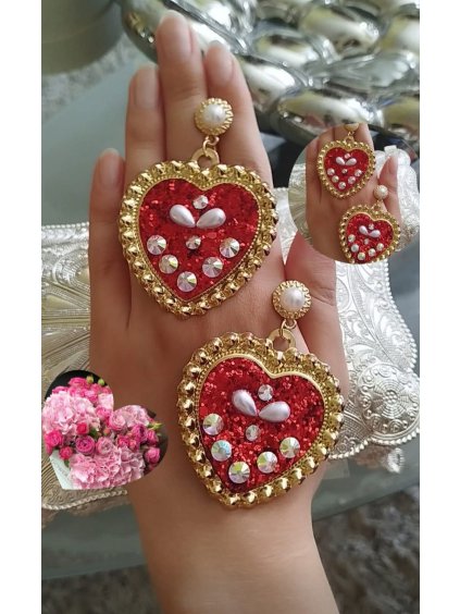 Veľké srdiečkové náušnice