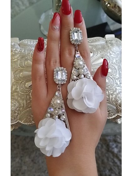 Spoločenské náušnice kryštál