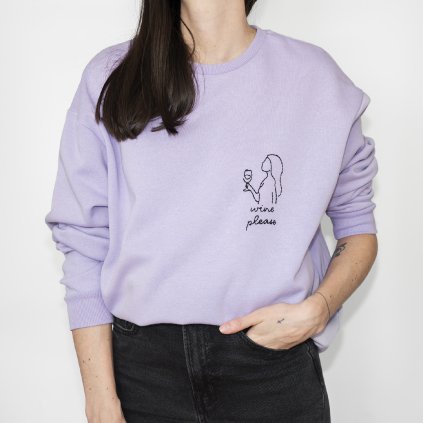 Upcyklovaná mikina Wine please