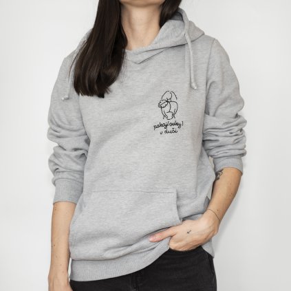 Upcyklovaná mikina Pokoj(ovky) v duši