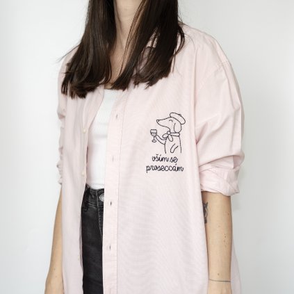 Upcyklovaná košile Vším se proseccám