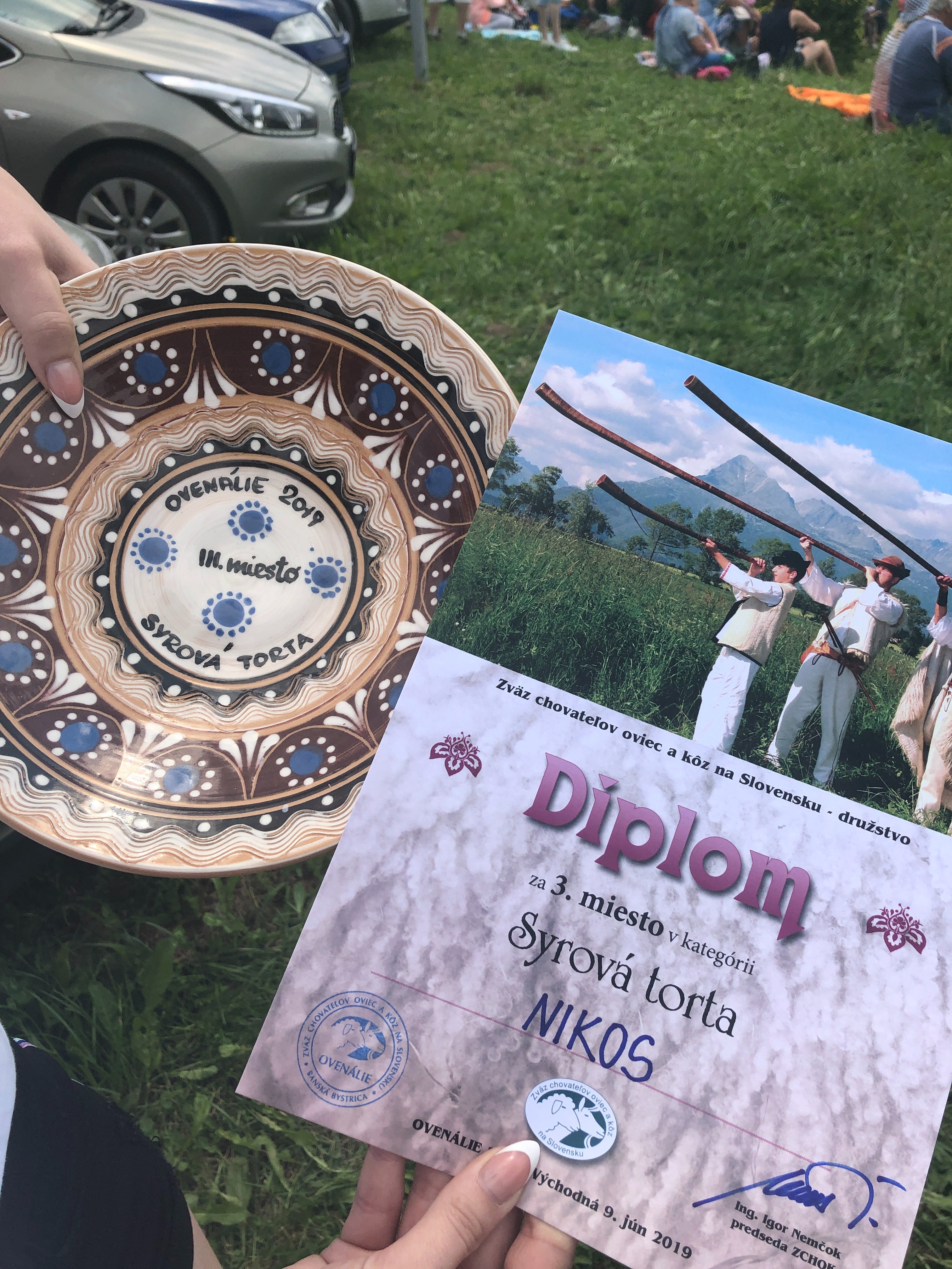 Diplom za 3. miesto v kategórii Syrová torta, Ovenálie 2019