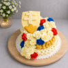 syrová torta s textom