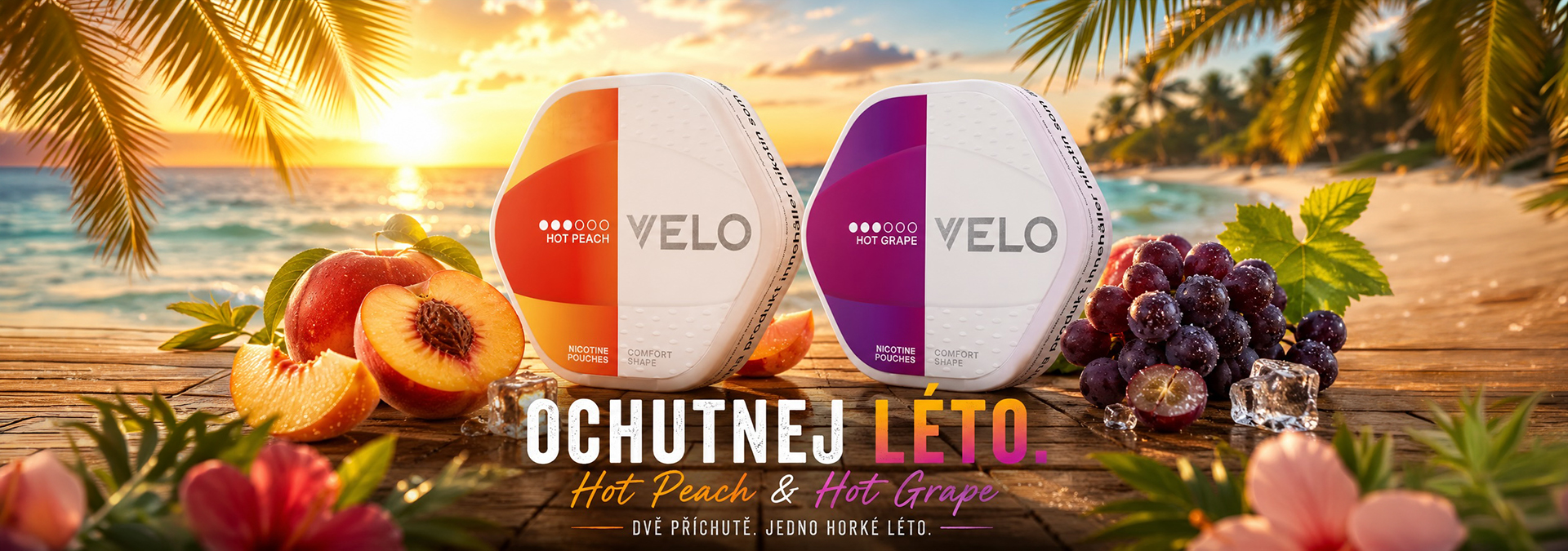 Velo Hot Peach and Hot Grape