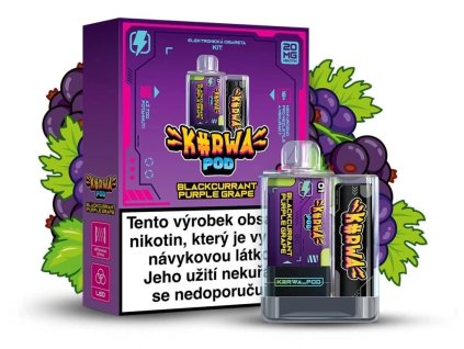 42625 e cigareta kurwa pod kit blackcurrant purple grape 20mg 500mah