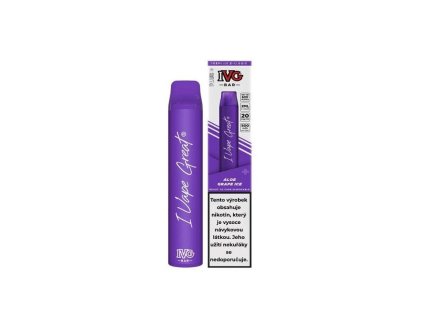 20931 ivg bar plus aloe grape ice disposable vape pod