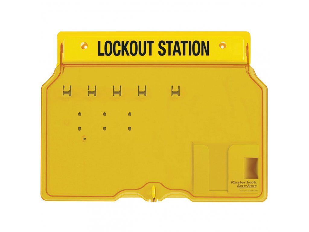 Uzamykateľná stanica na zámky LOCKOUT TAGOUT, 4 zámky