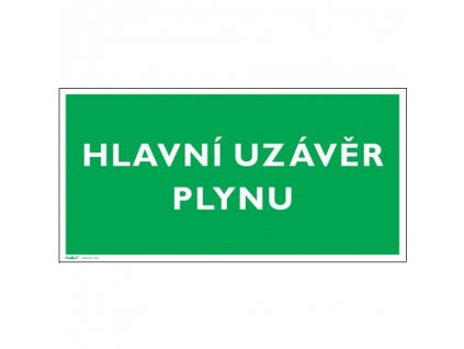 Tabuľka - Hlavný uzáver plynu