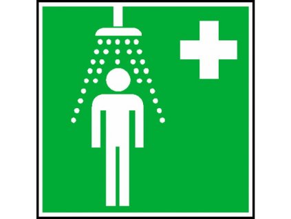Tabuľka - Núdzová sprcha