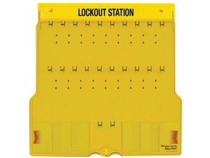 Uzamykateľná stanica na zámky LOCKOUT TAGOUT, 20 zámkov