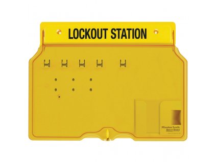 Uzamykateľná stanica na zámky LOCKOUT TAGOUT, 4 zámky