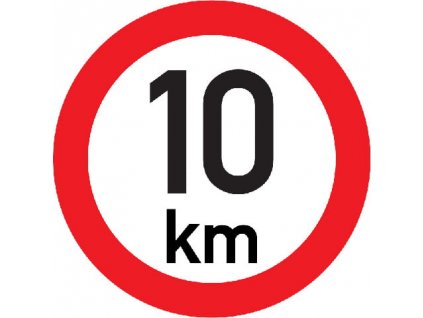 Značka Označenie najvyššej povolenej rýchlosti 10 km