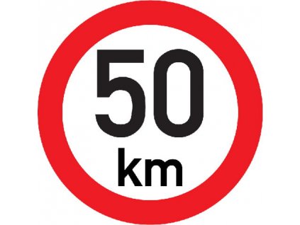Značka Označenie najvyššej povolenej rýchlosti 50 km