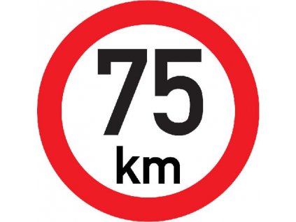 Značka Označenie najvyššej povolenej rýchlosti 75 km