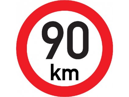 Značka Označenie najvyššej povolenej rýchlosti 90 km