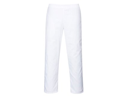 Pekárske nohavice biele