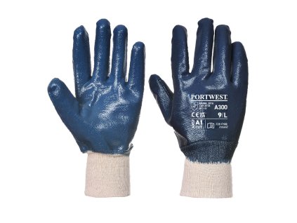 Rukavice nitrilové s nápletom modré