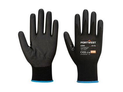 NPR15 nitrilové penové dotykové rukavice PK12 čierne