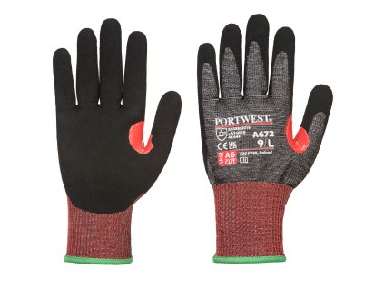 CT200 AHR13 Nitril proti rezná rukavica čierna