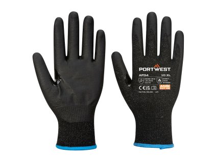 LR15 PU rukavice dotykový displej PK12 čierne