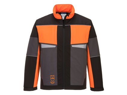 Profesionálna bunda pre pilčíkov čierno-oranžová