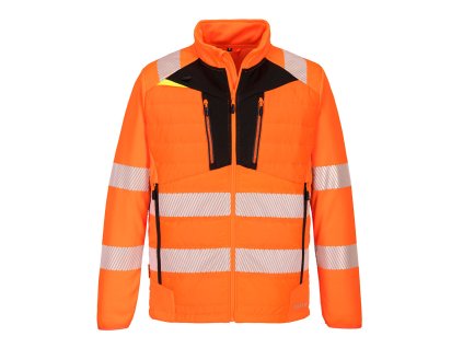 DX4 Hi-Vis Hybridná Baffle bunda oranžovo-čierna