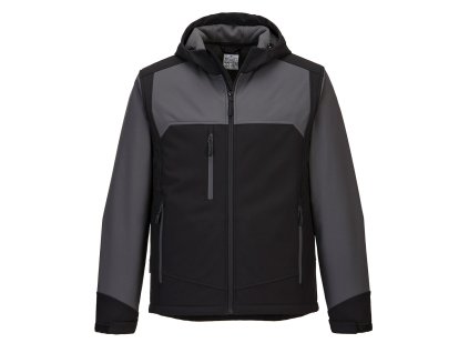 Softshell s kapucňou KX3 (3L) čierno-šedý