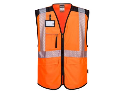 PW3 Hi-Vis Executive Vesta oranžovo-čierna
