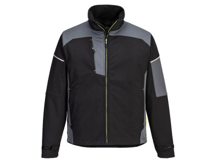 PW3 Bunda Softshell (3L) čierno-šedá