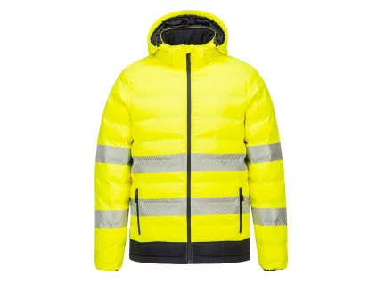 Ultrazvuková vyhrievaná tunelová bunda Hi-Vis žlto-čierna
