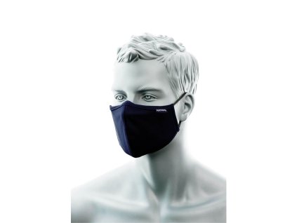 2-vrstvové antimikrobiálne látkové rúško na tvár s nosným mostíkom (Pk25) modré