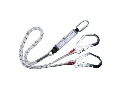 Dvojité lano Kernmantle s tlmičom biele