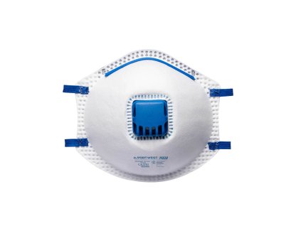 Časticový respirátor FFP2 s výdychovým ventilom - blister (3ks) biely