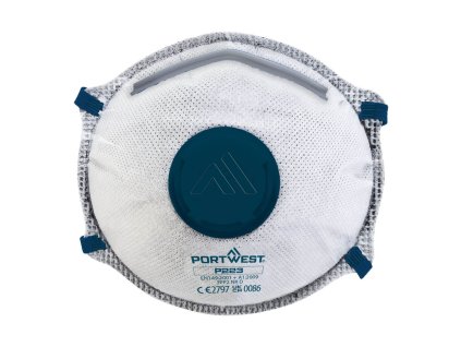 Uhlíkový respirátor FFP2 Dolomit s výdychovým ventilom biely