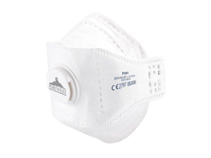EAGLE FFP3 Dolomit ventilčekový skladací respirátor biely
