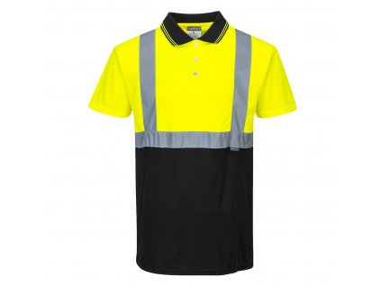 Polokošeľa Two-tone žlto-čierna