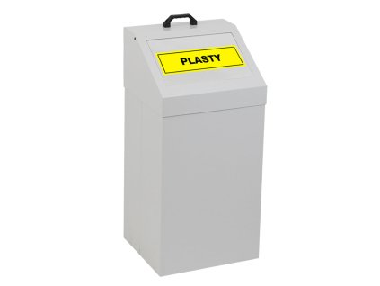 Kovový výklopný kôš 100 l, PLAST