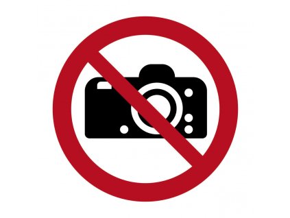 Podlahová značka - Zákaz fotografovania, 10 cm