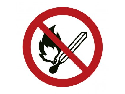 Podlahová značka - Zákaz vstupu s otvoreným ohňom