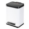 Kovový kôš s tlmeným zatváraním DUO, 2x9 l, biely