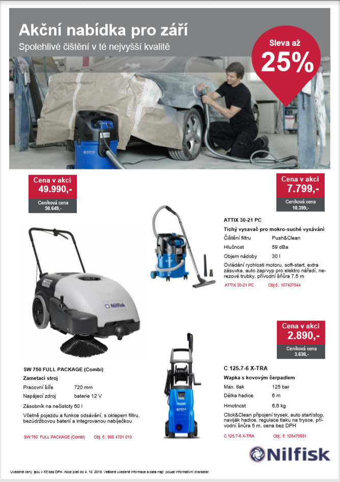 Nilfisk Akční nabídka pro září 