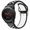 Silikonový gumový řemínek pro Garmin Fenix 26 mm SPORT V2 černý/bílý EASYFIT/QUICKFIT