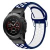 Silikonový gumový řemínek pro Garmin Fenix 22 mm SPORT V2 modrý/bílý EASYFIT/QUICKFIT