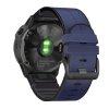 Kožený silikonový řemínek V2 COMFORT modrý pro Garmin Fenix 22mm QuickFit