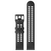 Black gray 22 mm silicone strap with hole for garmin variants 1