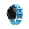 SEVEN 20mm SILVER silikonový řemínek pro Garmin Fenix bílý QuickFit
